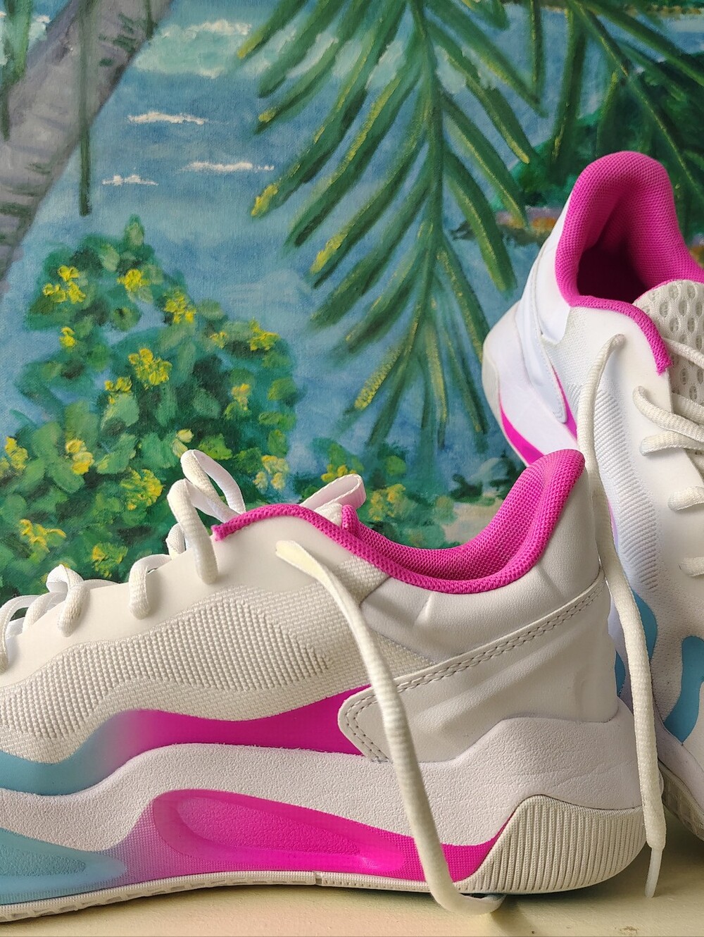Under Armour Women’s White Pink Teal Athletic Sneakers